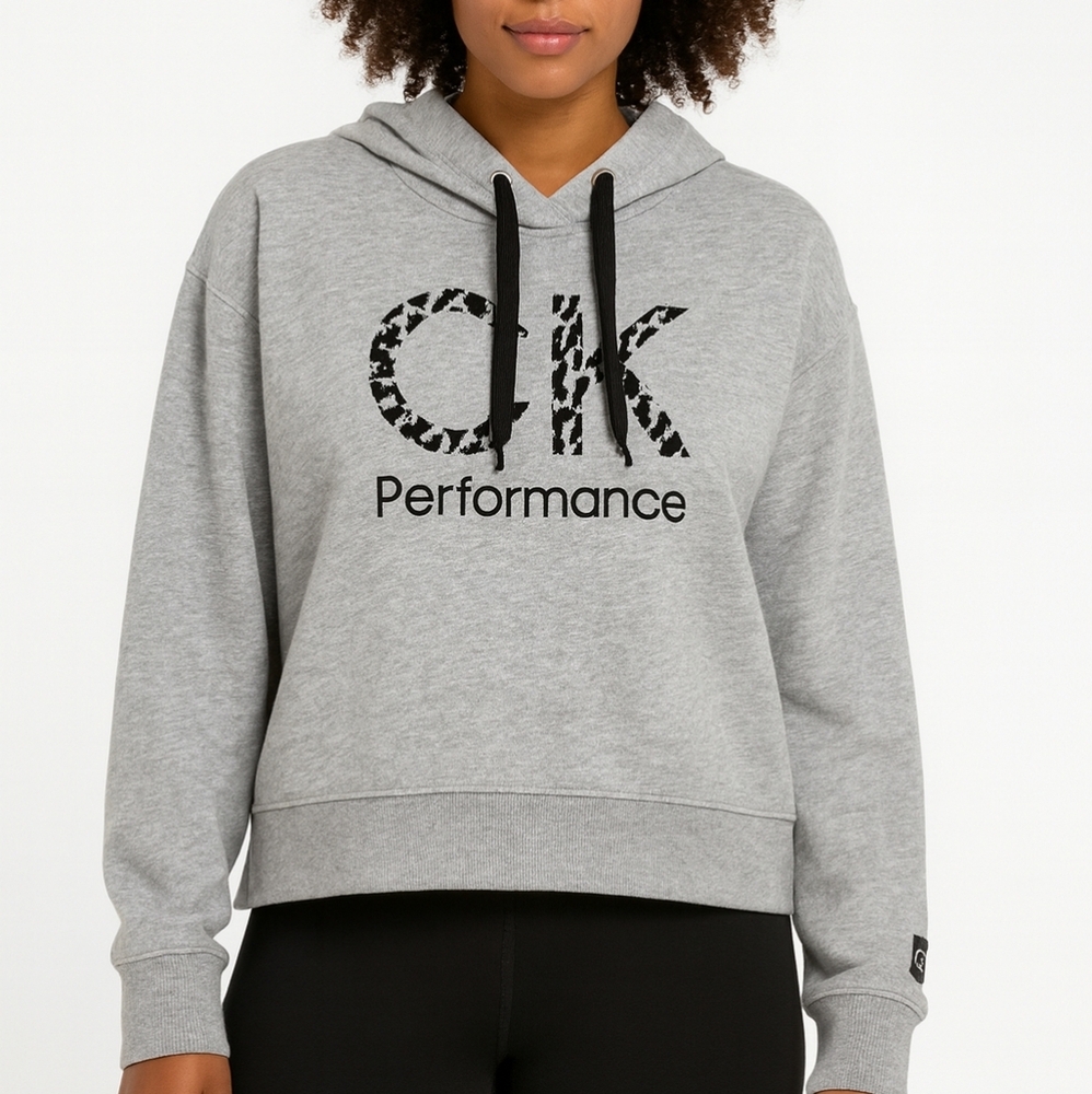 Calvin Klein Performance Gray‎ Hoodie with Black Accents/Size L